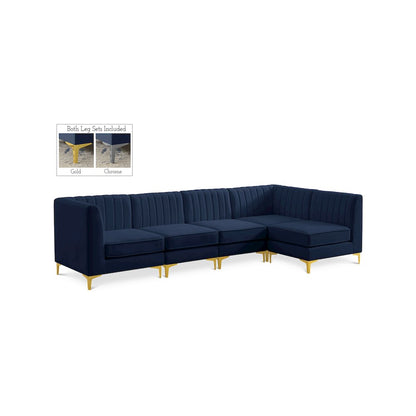 Alina Navy Velvet Modular Sectional