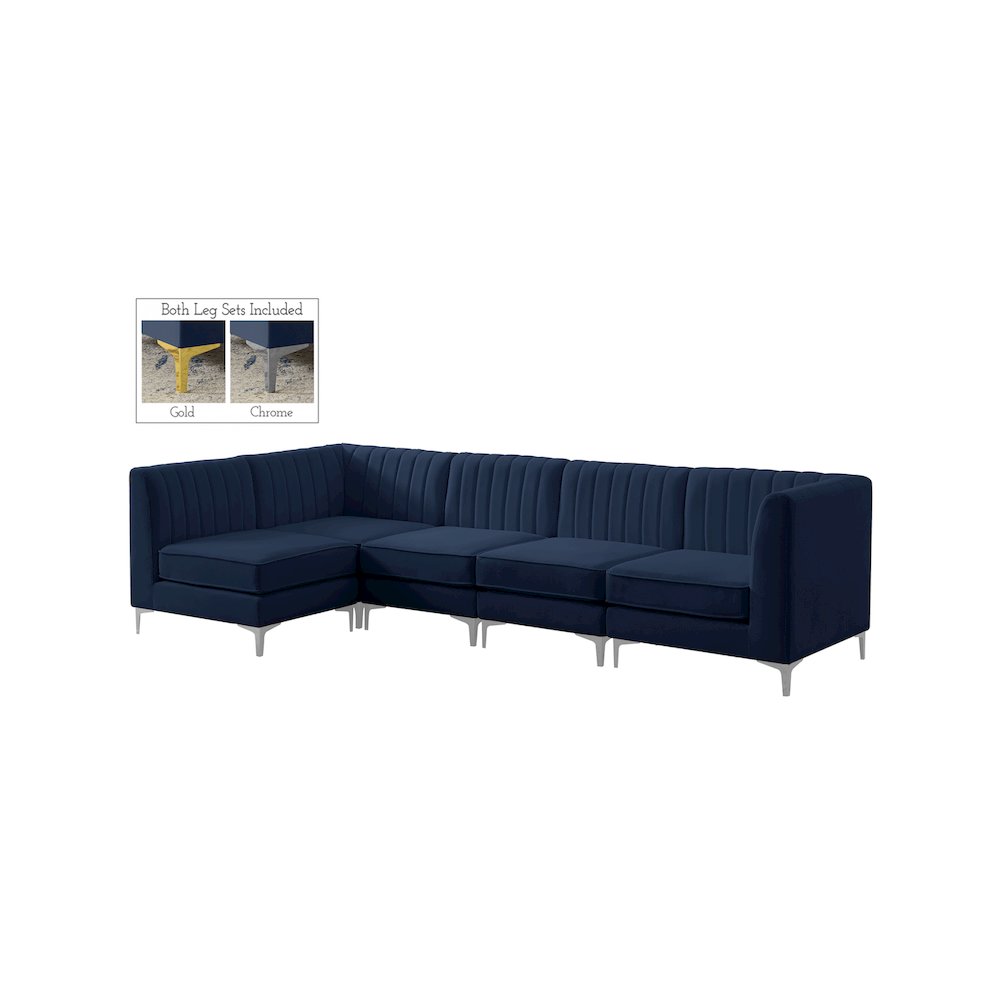 Alina Navy Velvet Modular Sectional