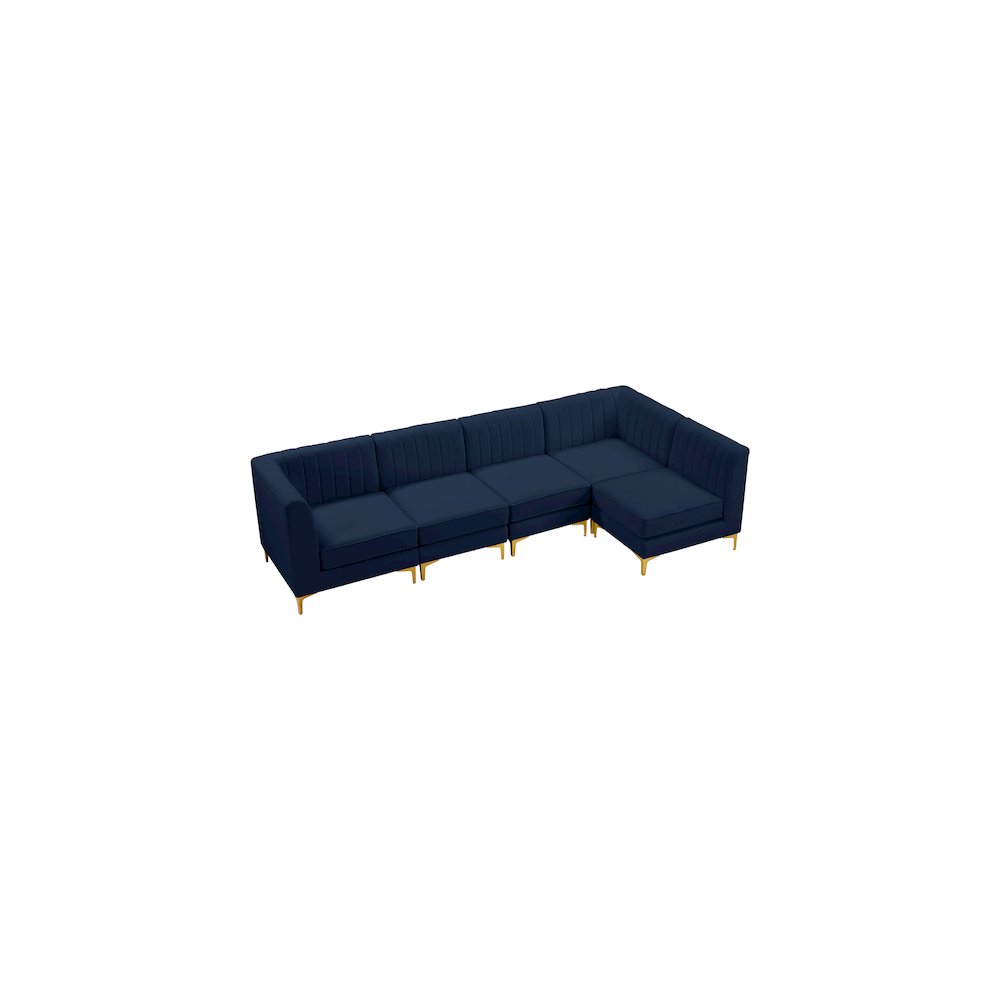 Alina Navy Velvet Modular Sectional