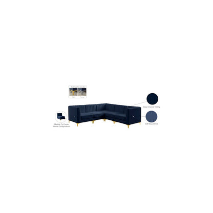 Alina Navy Velvet Modular Sectional