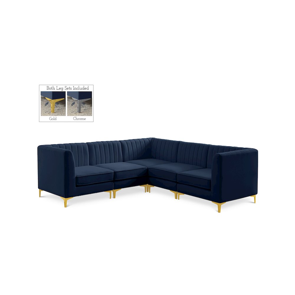 Alina Navy Velvet Modular Sectional