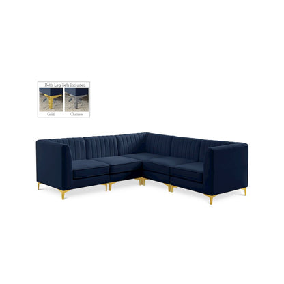 Alina Navy Velvet Modular Sectional