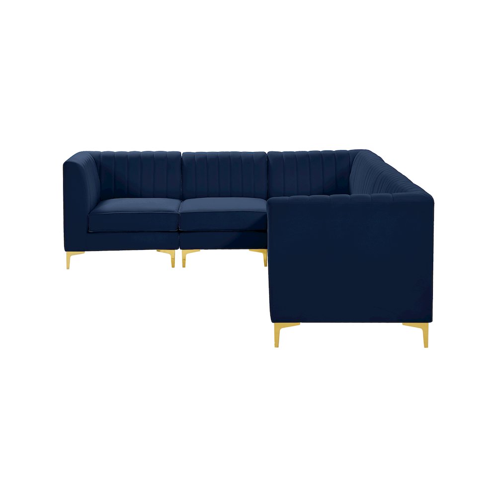 Alina Navy Velvet Modular Sectional