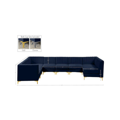 Alina Navy Velvet Modular Sectional