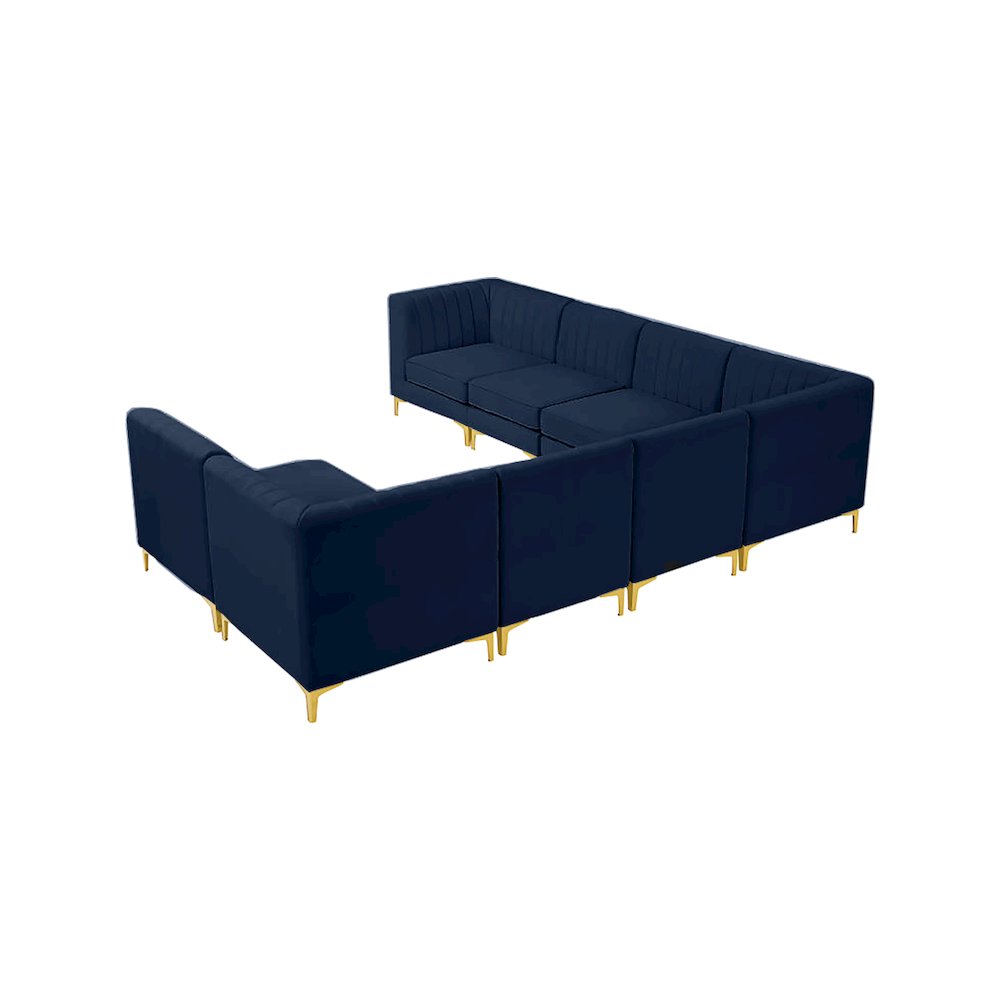 Alina Navy Velvet Modular Sectional