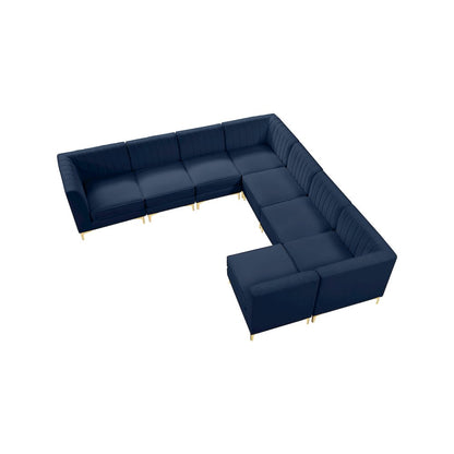 Alina Navy Velvet Modular Sectional