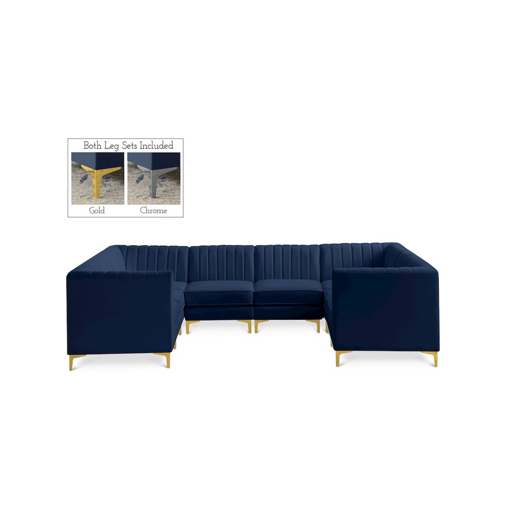 Alina Navy Velvet Modular Sectional