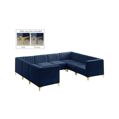 Alina Navy Velvet Modular Sectional