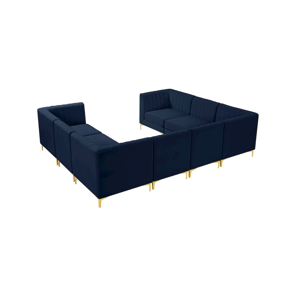 Alina Navy Velvet Modular Sectional