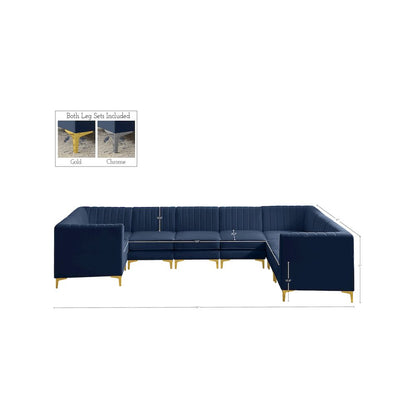 Alina Navy Velvet Modular Sectional