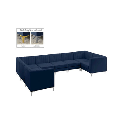 Alina Navy Velvet Modular Sectional