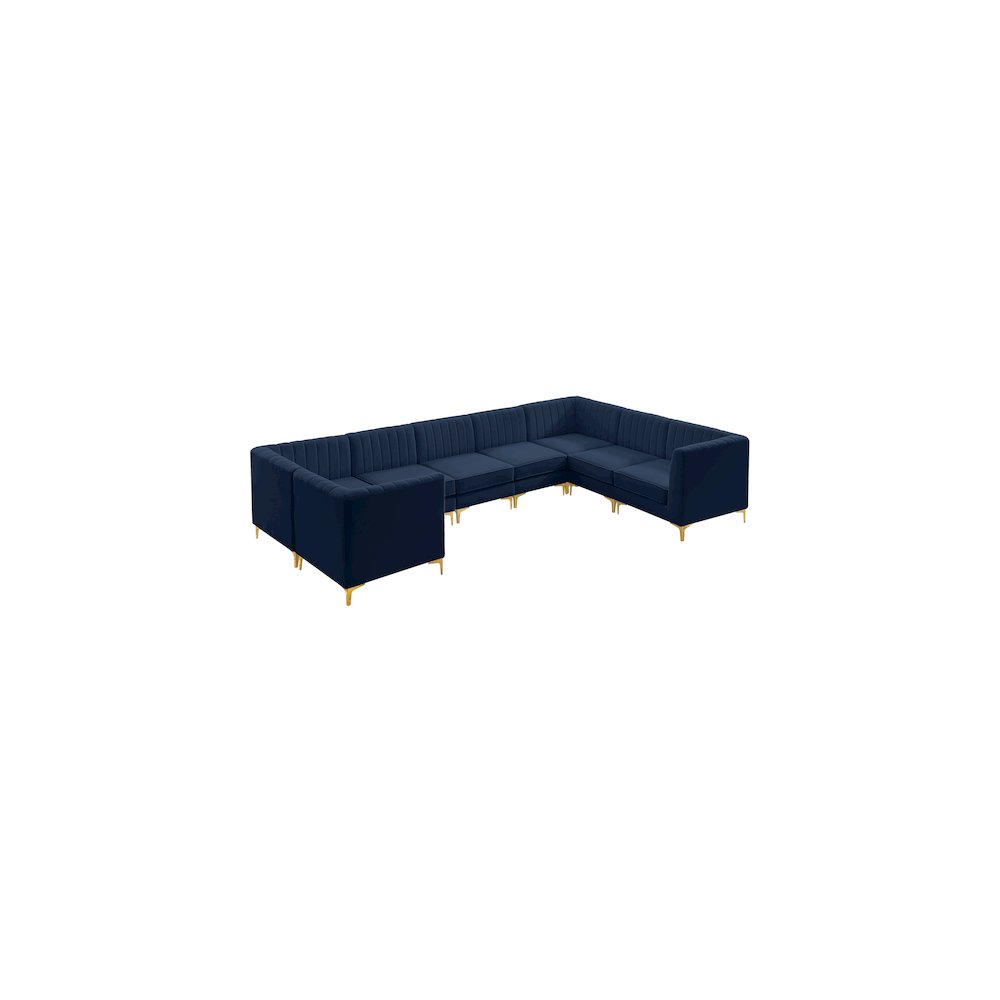 Alina Navy Velvet Modular Sectional
