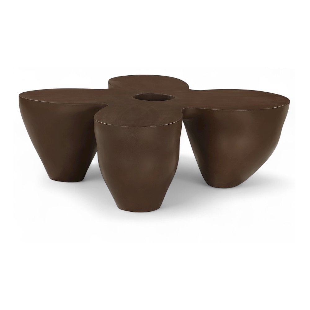 Fiore Brown Concrete Indoor/Outdoor Coffee Table