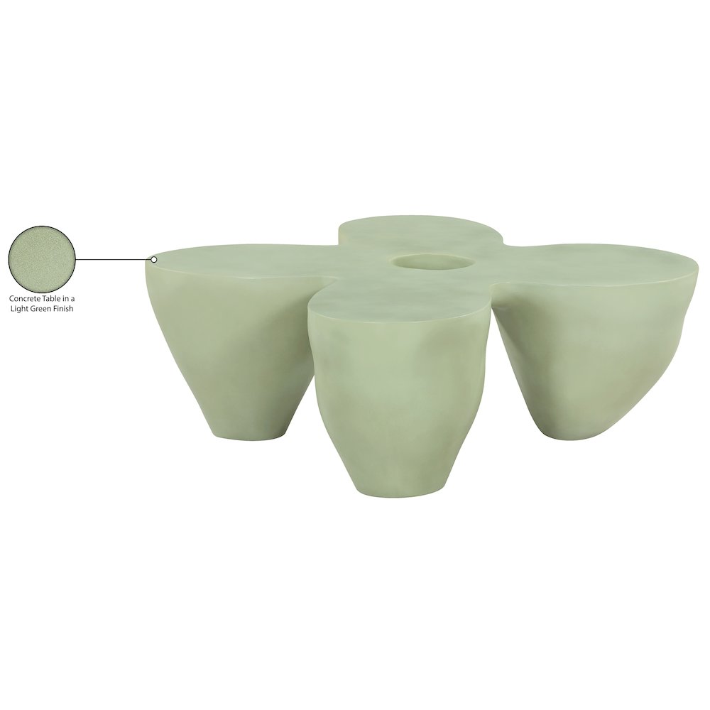 Fiore Green Concrete Indoor/Outdoor Coffee Table