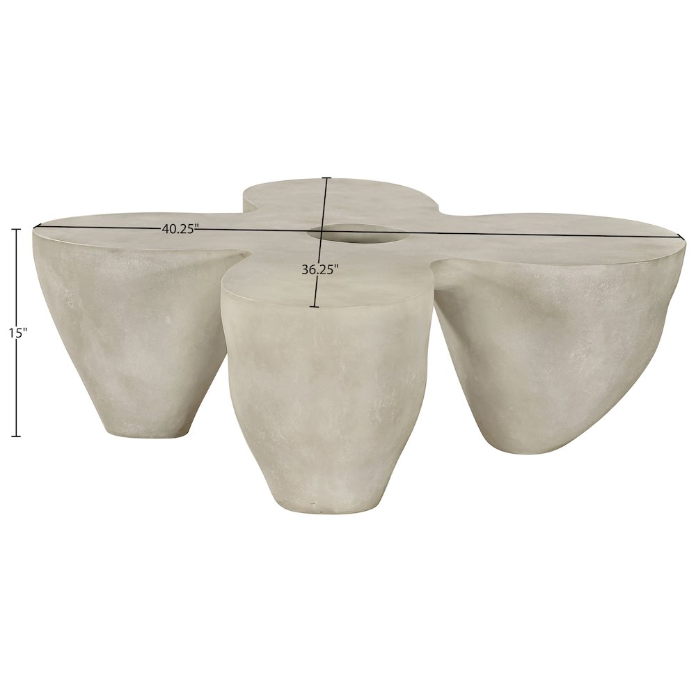Fiore Beige Concrete Indoor/Outdoor Coffee Table