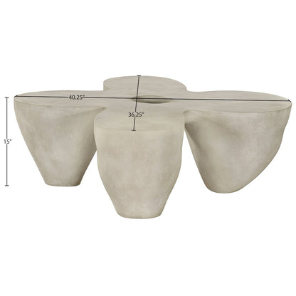 Fiore Beige Concrete Indoor/Outdoor Coffee Table