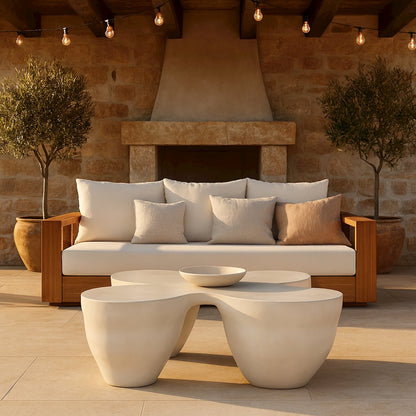 Fiore Taupe Concrete Indoor/Outdoor Coffee Table