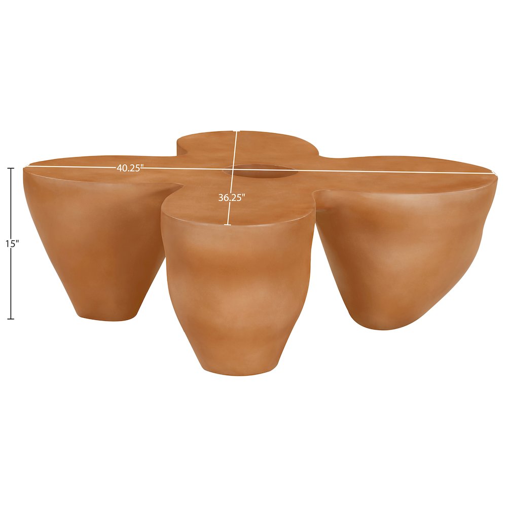 Fiore Terracotta Concrete Indoor/Outdoor Coffee Table