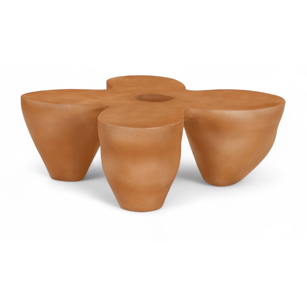 Fiore Terracotta Concrete Indoor/Outdoor Coffee Table
