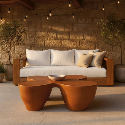 Fiore Terracotta Concrete Indoor/Outdoor Coffee Table