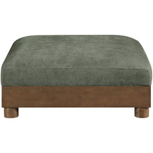 Turin Green Chenille Fabric Upholstered Modular Ottoman