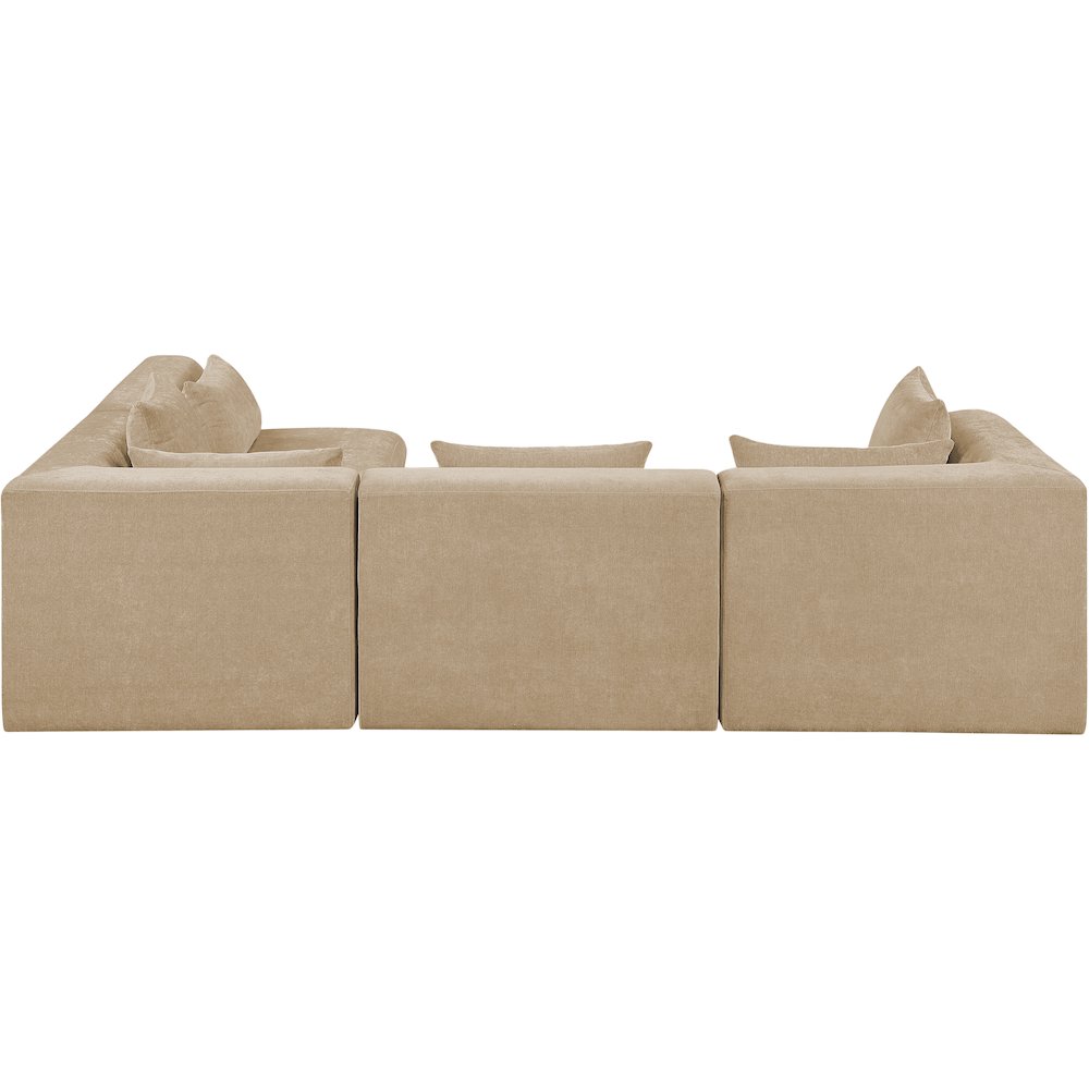 Stellar 114" Beige Chenille Fabric Upholstered 4Pc. Modular Sectional
