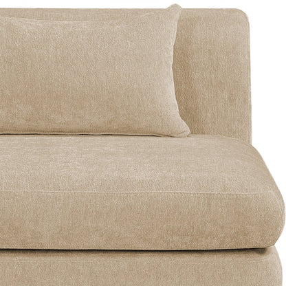 Stellar 152" Beige Chenille Fabric Upholstered 8Pc. Modular Sectional