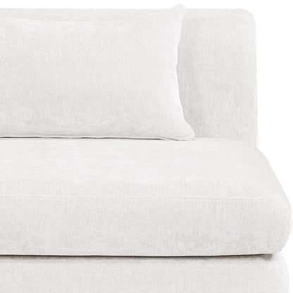 Stellar 152" Cream Chenille Fabric Upholstered 6Pc. Modular Sectional