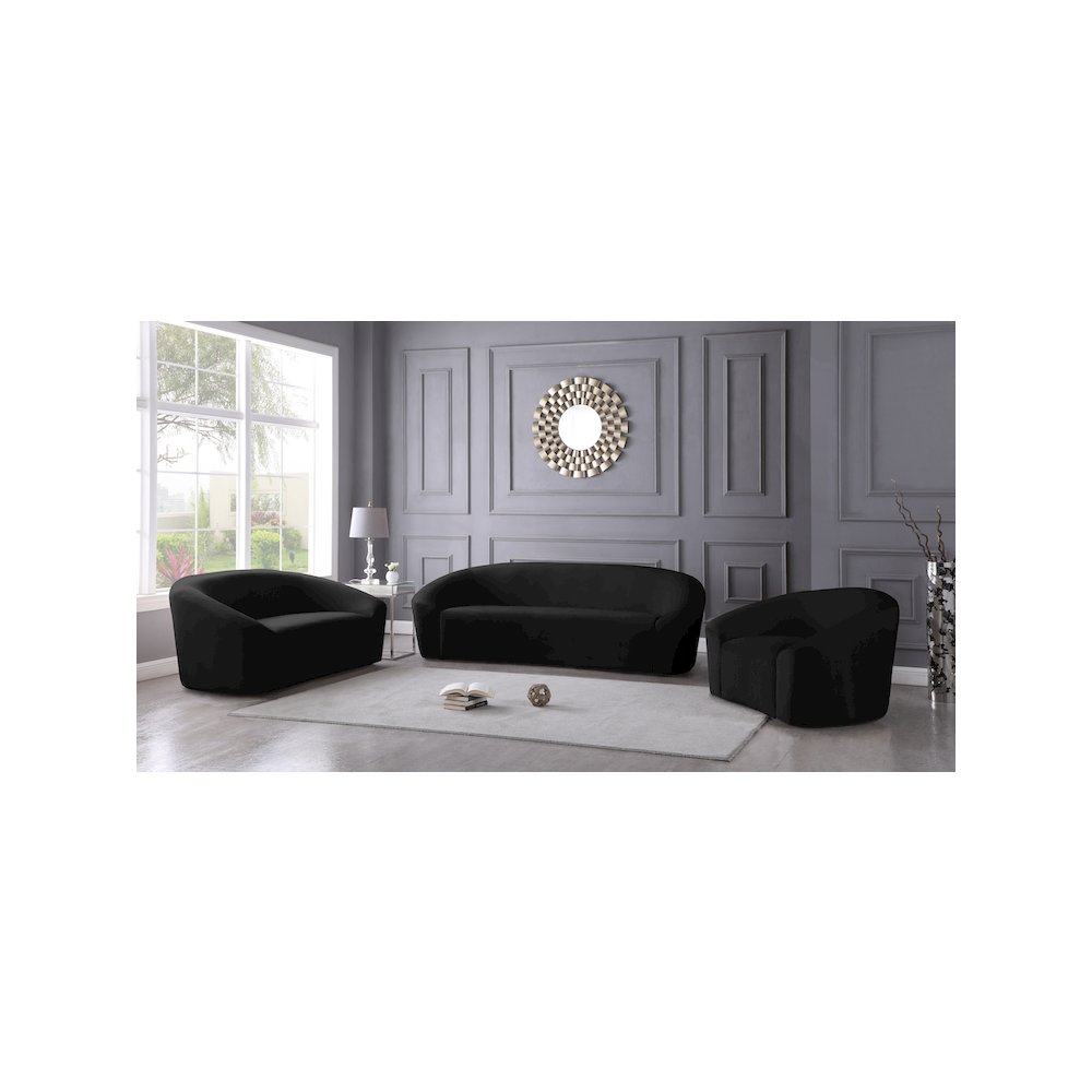Riley Black Velvet Chair