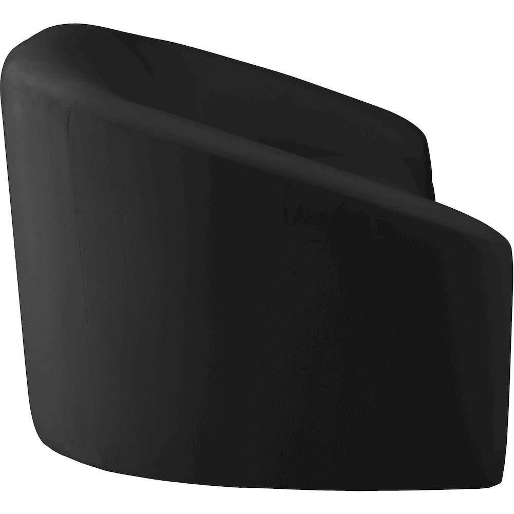 Riley Black Velvet Loveseat