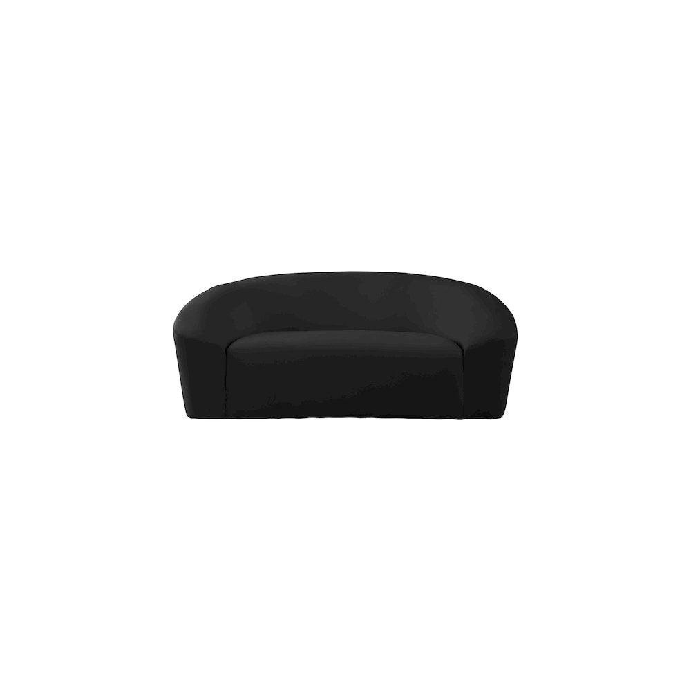Riley Black Velvet Loveseat