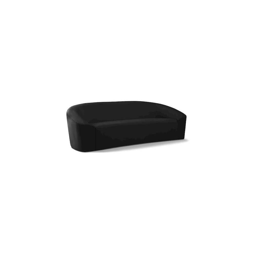 Riley Black Velvet Sofa