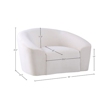 Riley Cream Velvet Chair