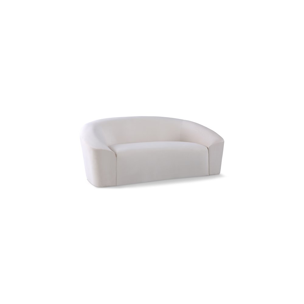 Riley Cream Velvet Loveseat
