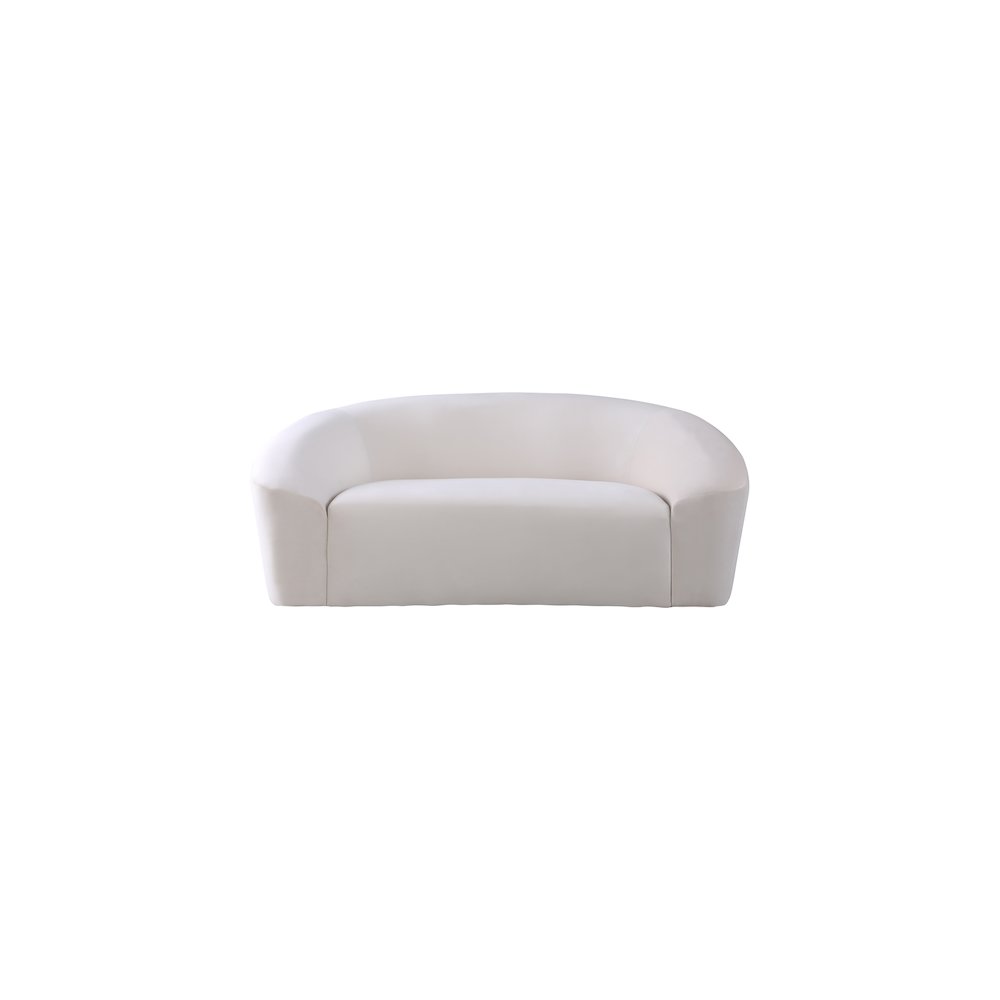 Riley Cream Velvet Loveseat