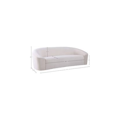 Riley Cream Velvet Sofa