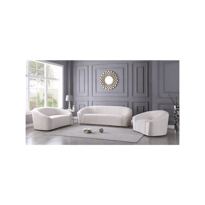 Riley Cream Velvet Sofa