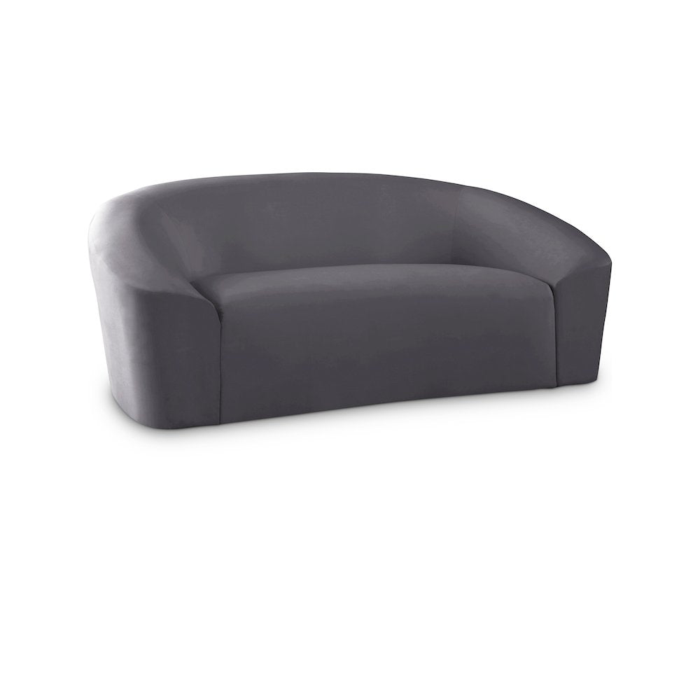 Riley Grey Velvet Loveseat