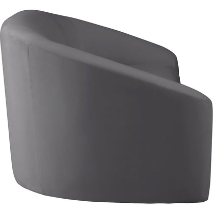 Riley Grey Velvet Loveseat
