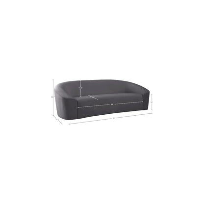 Riley Grey Velvet Sofa