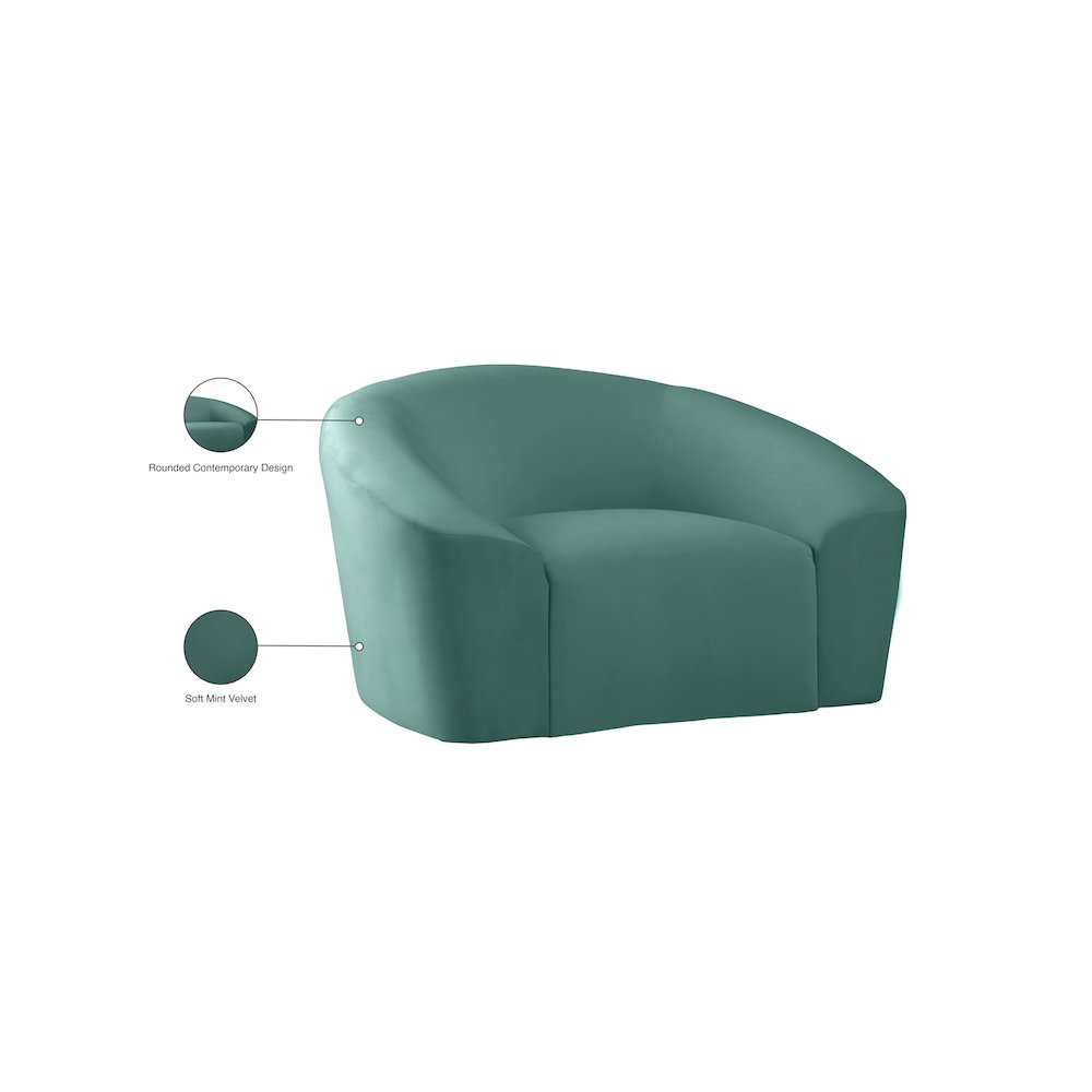 Riley Mint Velvet Chair