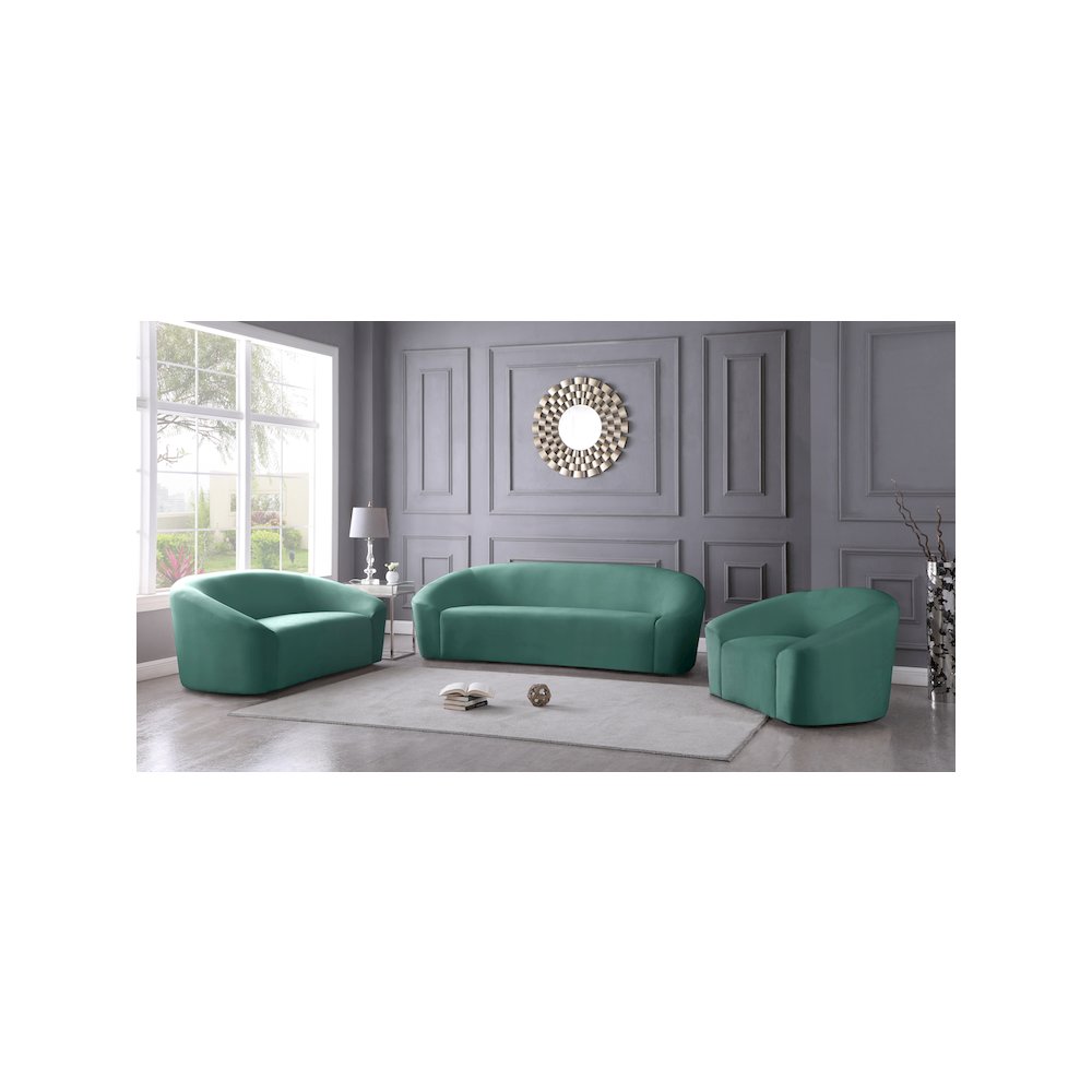 Riley Mint Velvet Loveseat