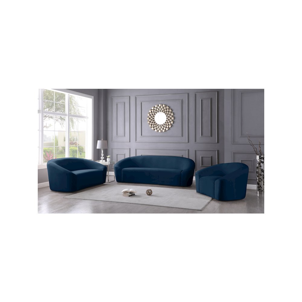 Riley Navy Velvet Chair