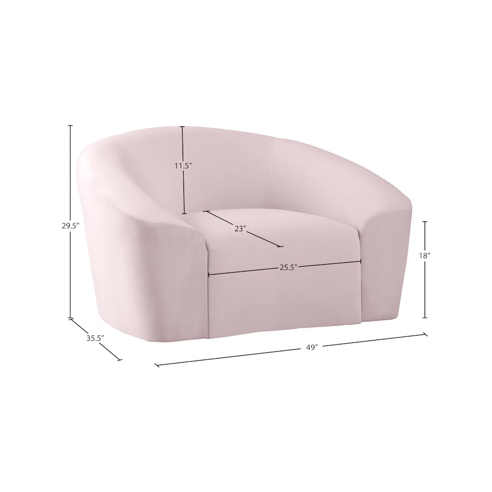 Riley Pink Velvet Chair