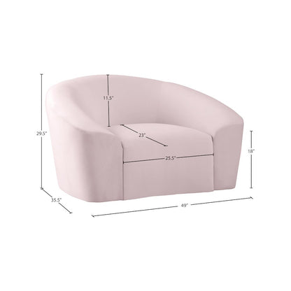 Riley Pink Velvet Chair