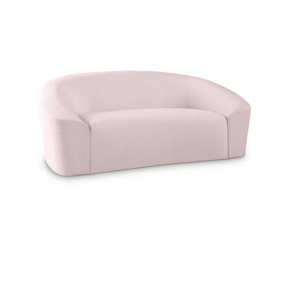 Riley Pink Velvet Loveseat