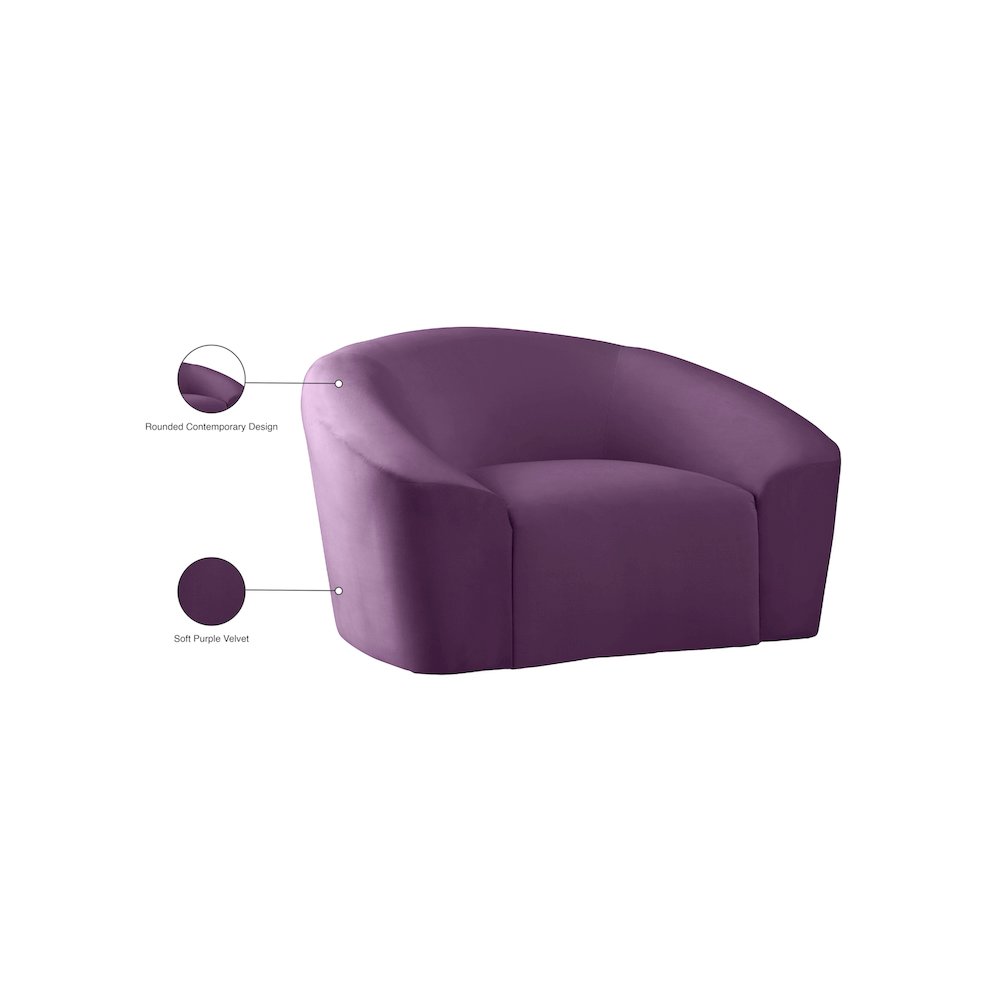 Riley Purple Velvet Chair