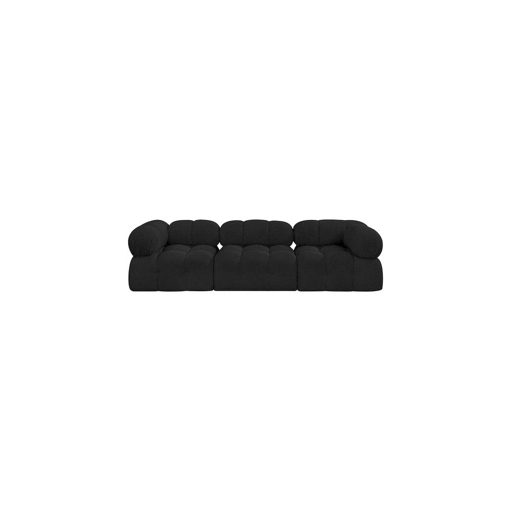 Ames Black Boucle Fabric Modular Sofa
