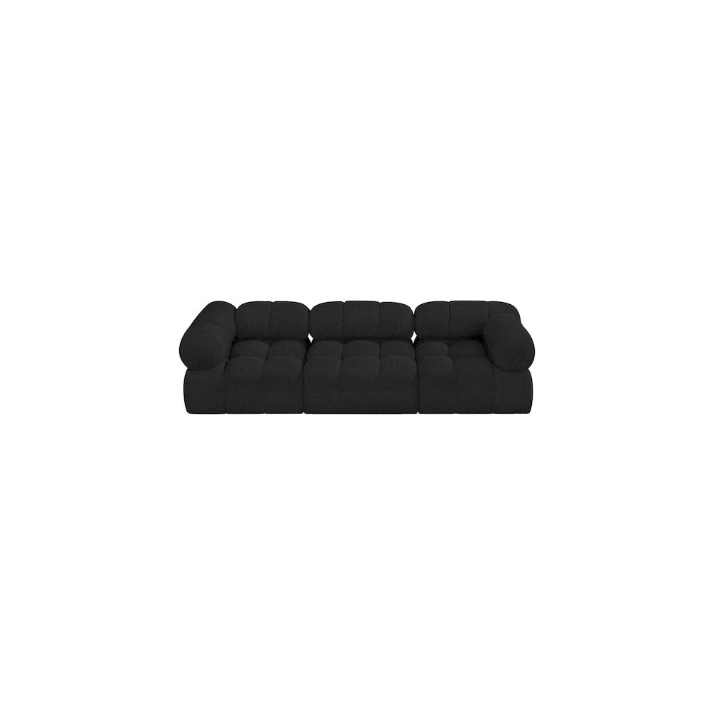 Ames Black Boucle Fabric Modular Sofa