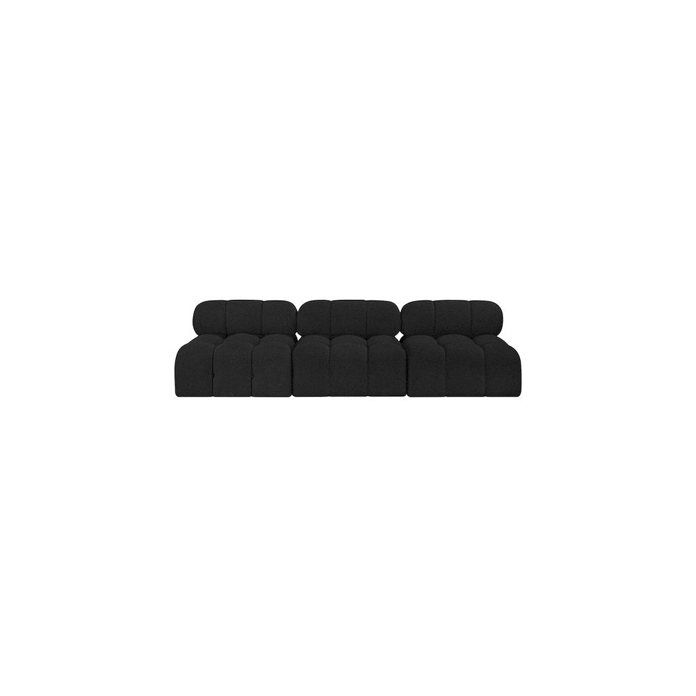 Ames Black Boucle Fabric Modular Sofa